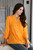 Embroidered Orange Viscose Button Front Tunic from India 'Enchanted Garden Marigold'