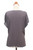 Grey Short-Sleeved Rayon Blouse 'Coffee Date in Grey'