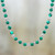 Magnesite and Karen Silver Beaded Necklace 'Green Grace'