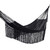 Fringed Black Cotton Rope Hammock Double from Mexico 'Ebony Cascade'