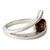 Handcrafted Modern Sterling Silver Solitaire Garnet Ring 'Dazzling Love'