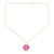 Gold-Plated Pink Solar Quartz Pendant Necklace 'Mystic Power'