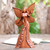 Hand Carved Suar Wood Fairy Statuette 'Butterfly Queen'