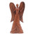 Hand Carved Suar Wood Angel Statuette 'Angel in Heaven'