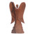 Hand Carved Suar Wood Angel Statuette 'Angel in Heaven'
