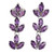 Rhodium-Plated Sterling Silver Amethyst Earrings 'Violet Leaves'