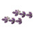 Rhodium-Plated Sterling Silver Amethyst Earrings 'Violet Leaves'