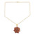 Gold-Plated Sterling Silver Garnet Pendant Necklace 'Radiant Sign'