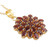 Gold-Plated Sterling Silver Garnet Pendant Necklace 'Radiant Sign'