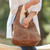 Women's Leather Hobo Handbag from Mexico 'Urban Caramel'