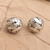 Hand Crafted Sterling Silver Button Earrings 'Simply Woman'