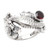 Garnet and Sterling Silver Seahorse Ring 'Seahorse Treasure'