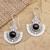 Onyx and Sterling Silver Dangle Earrings 'Midnight in Bali'