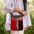 Llama-Themed Red and Black Suede Leather Sling from Peru' 'Cusco Llama'