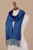 Cool Shades Handwoven Baby Alpaca Blend Scarf from Peru 'Ocean Blues'