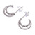 Hand Crafted Sterling Silver Drop Earrings 'Braided Crescent'