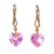 Gold-Plated Swarovski Crystal Earrings from Mexico 'Melon Hearts'