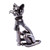 Recycled Metal Whiskered Cat Sculpture from Mexico 'Whiskered Cat'