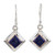 Lapis Lazuli and Sterling Silver Dangle Earrings 'Small Star in Royal Blue'