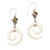 Citrine and Sterling Silver Dangle Earrings 'Pale Spiral'