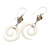 Citrine and Sterling Silver Dangle Earrings 'Pale Spiral'