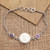 Amethyst and Sterling Silver Moon Bracelet 'Purple Moonlight'