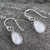 Rainbow Moonstone Earrings India Sterling Silver Jewelry 'Luminous Light'