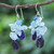 Lapis Lazuli and Aquamarine Dangle Earrings 'Sweet Winter'