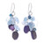 Lapis Lazuli and Aquamarine Dangle Earrings 'Sweet Winter'