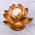 Steel and Gold Foil Lotus Tealight Holder 'Lovely Lotus'