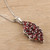 Garnet and Sterling Silver Pendant Necklace 'Dark Red Beauty'