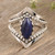 Sterling Silver and Lapis Lazuli Cocktail Ring 'Lapis Eye'