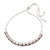 Rhodium-Plated Garnet Pendant Bracelet 'Sunbathe in Red'