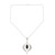 Sterling Silver and Onyx Pendant Necklace 'Midnight Petal'