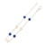 Sterling Silver and Blue Onyx Station Bracelet 'Blue Shine'