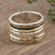 Sterling Silver and Brass Meditation Spinner Ring 'Spin Me Right Round'