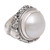 Sterling Silver and Cultured Mabe Pearl Cocktail Ring 'Balinese Glow'