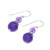 Amethyst and Sterling Silver Dangle Earrings 'True Violet'