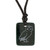 Dark Green Jade Owl Pendant Necklace from Guatemala 'Perceptive Owl'