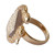 Fair Trade Gold Plated Drusy Cocktail Ring 'Golden Amazon Serpent'