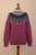 Turtleneck Sweater in 100 Alpaca 'Mountain Snowflakes in Rose'
