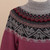 Turtleneck Sweater in 100 Alpaca 'Mountain Snowflakes in Rose'