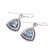 Roman Glass and Sterling Silver Dangle Earrings 'Fresh Snow'