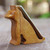 Hand Made Jempinis Wood Cat Phone Stand 'Dialing Cat'