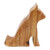 Hand Made Jempinis Wood Cat Phone Stand 'Dialing Cat'
