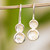 Sterling Silver Textured Lunar Orb Drop Earrings from Mexico 'Lunar Spheres'