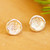 925 Sterling Silver Moon Texture Stud Earrings from Mexico 'Lunar Globes'