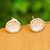 925 Sterling Silver Moon Texture Stud Earrings from Mexico 'Lunar Globes'