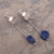 Natural Sodalite Dangle Earrings 'High Point in Blue'
