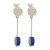 Natural Sodalite Dangle Earrings 'High Point in Blue'